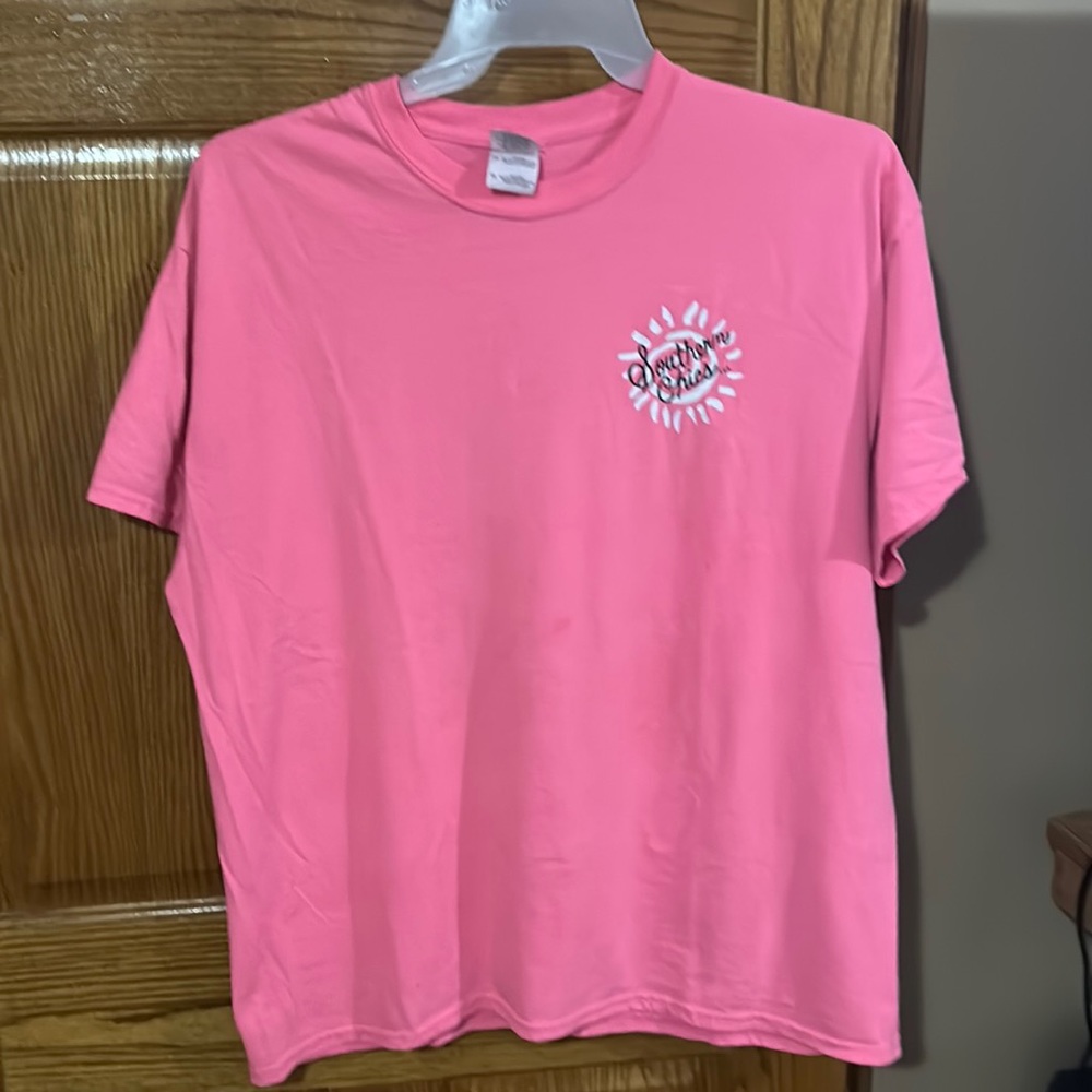 Pink Southern Chic shirt with double sided graphics